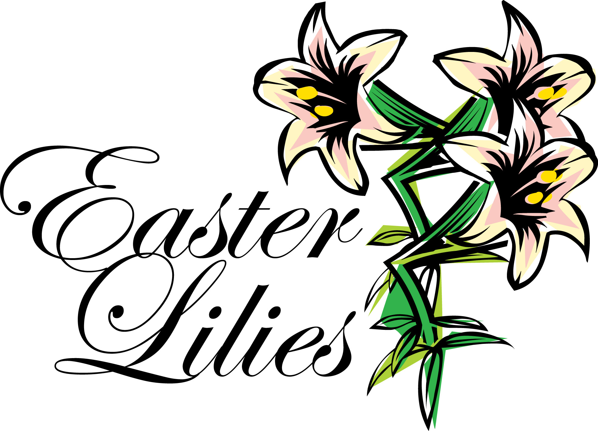 easter lily clipart black and white - photo #12