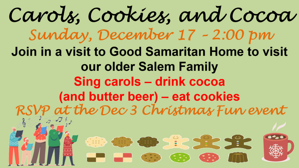 Carols, Cookies, and Cocoa December 17, 2023