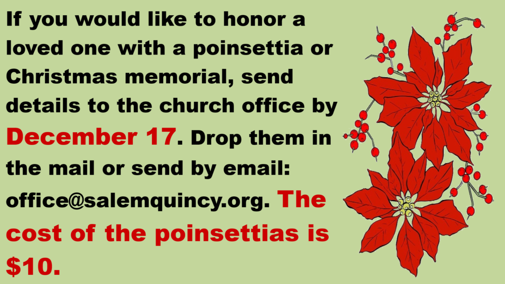 Poinsettias & Memorials 12-17-2023
