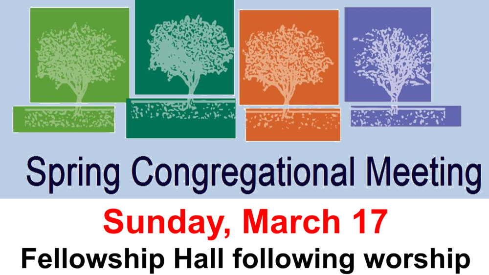 Spring Congregational Meeting 3-17-2024