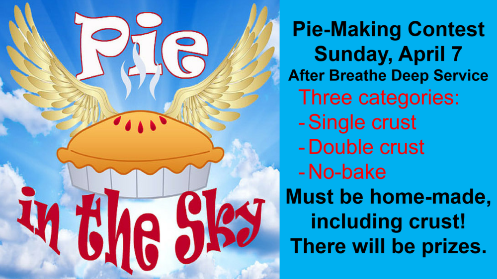 Pie Making Contest April 7, 2024