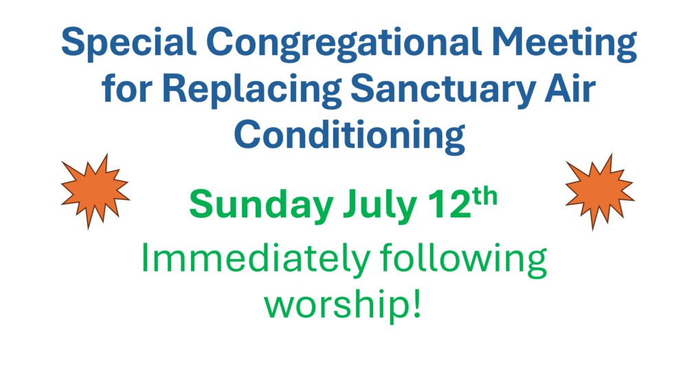 Special Congregational Meeting 7-12-2026 Special Congregational Meeting 7-12-2026