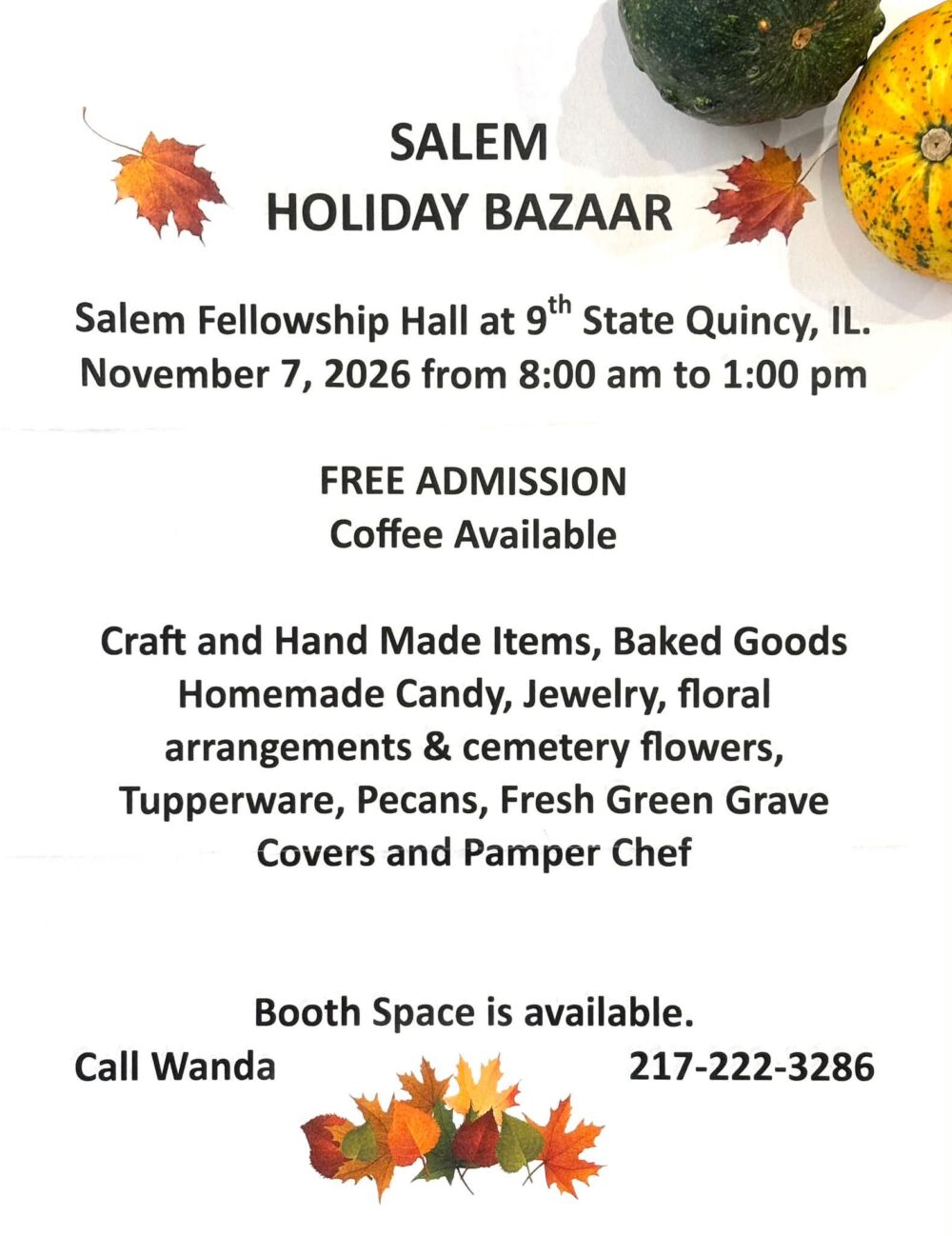 Holiday Bazaar 11-7-2026
